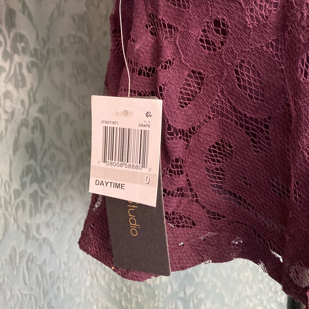 City Studio | NWT Women’s Lace Illusion Sleeve Mini Dress - Picture 10 of 11